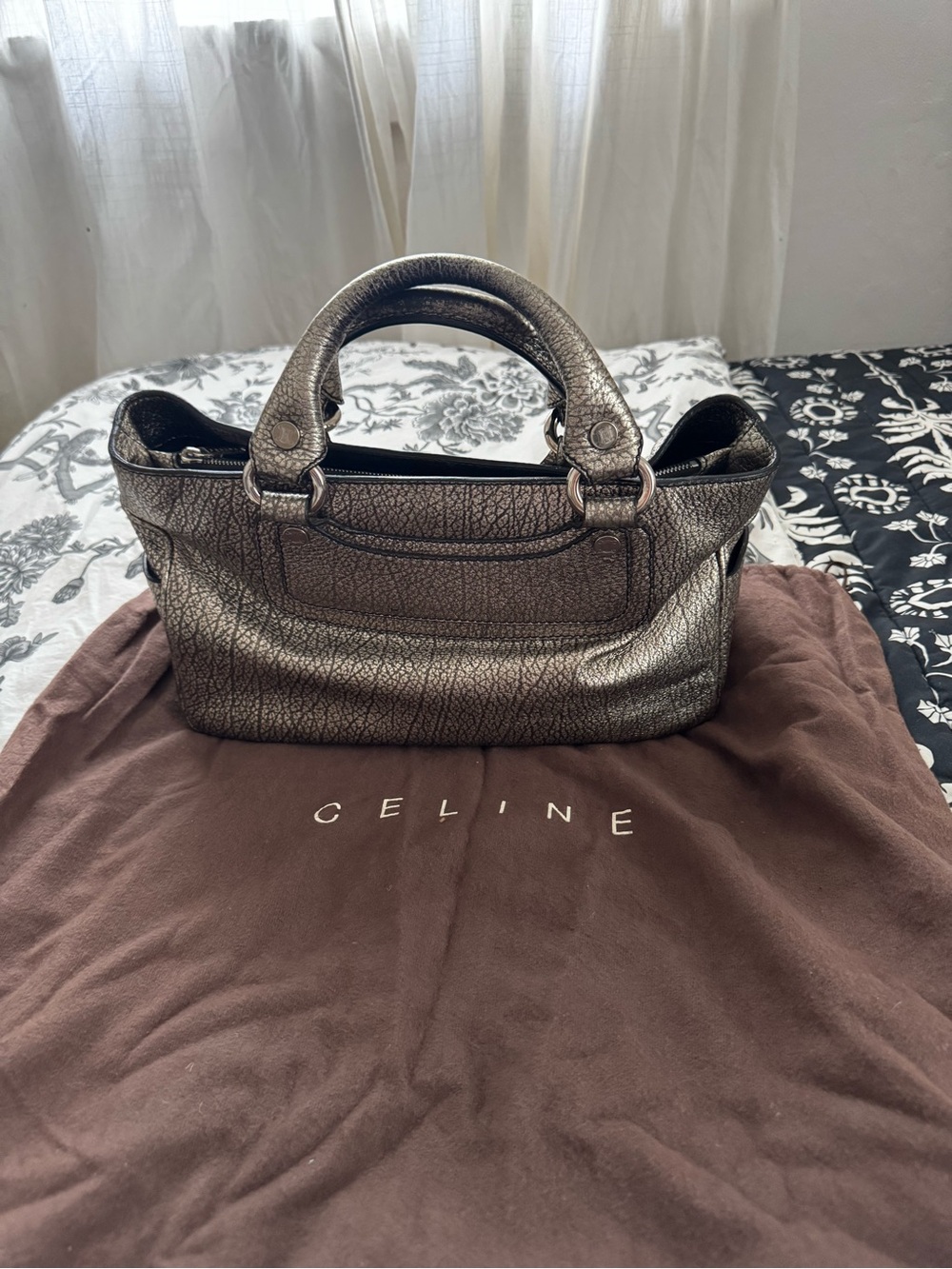 Celine Pewter Boogie Bag